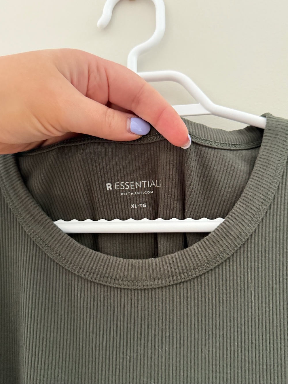 Reitmans Olive Ribbed Sleeveless Tank - Picture 4 of 4